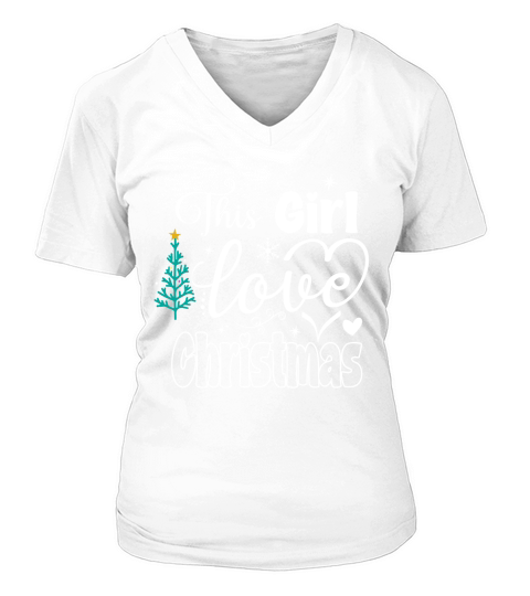 This Girl Love Christmas 6 V-neck T-Shirt Woman