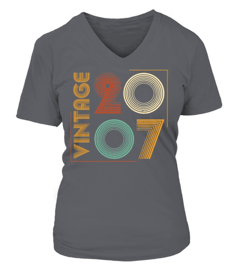 Vintage 2007 Birthday T Shirt Design (1) V-neck T-Shirt Woman
