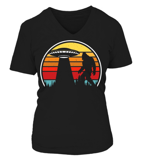 Vintage UFO Alien 33 V-neck T-Shirt Woman