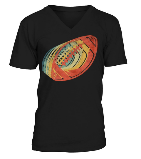 American Football Retro Vintage Color V-Neck T-shirt