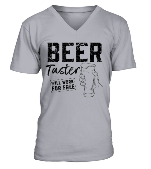 Beer taster works for free V-Neck T-shirt