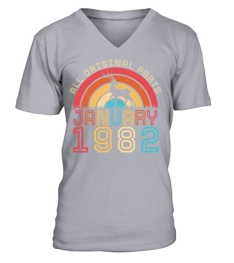 Born January 1982 Vintage V-Neck T-shirt