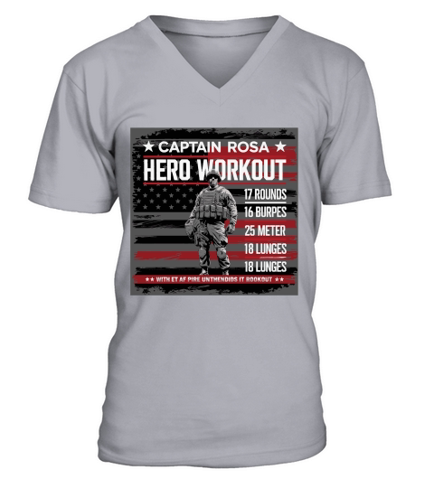 Captain Rosa Hero Workout for tribute V-Neck T-shirt