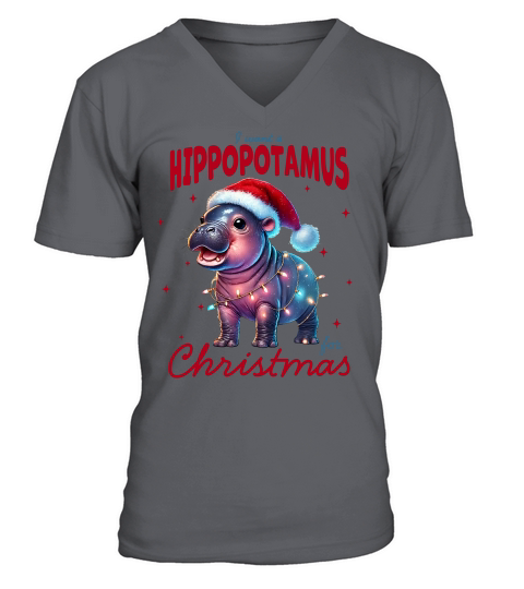 I want a Hippotamus for Christmas V-Neck T-shirt