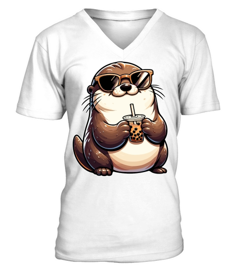 Otter BOBA TEA 2 V-Neck T-shirt