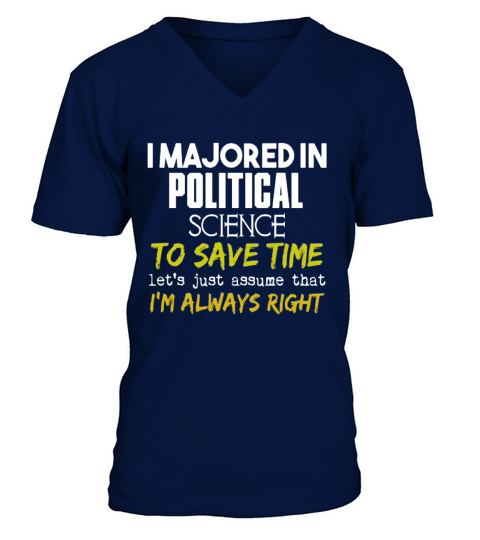 Political Science Major  for Back to School Gift V-Neck T-shirt