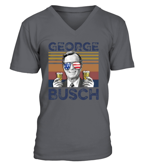 Vintage George W. Bush Busch 4th Of July Independence Day shirth V-Neck T-shirt