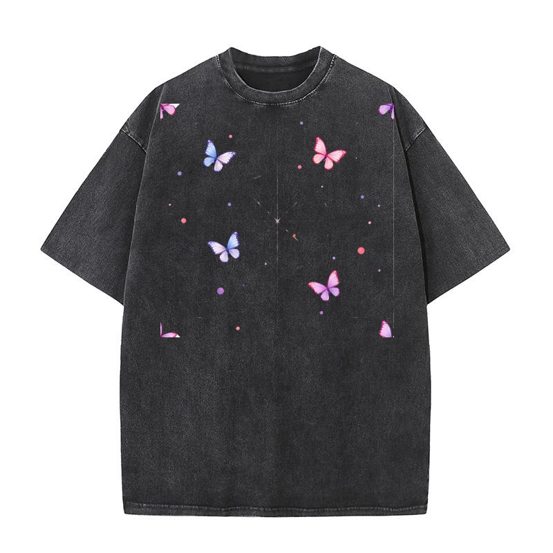 Butterflies and Spiderweb Washed T-Shirt