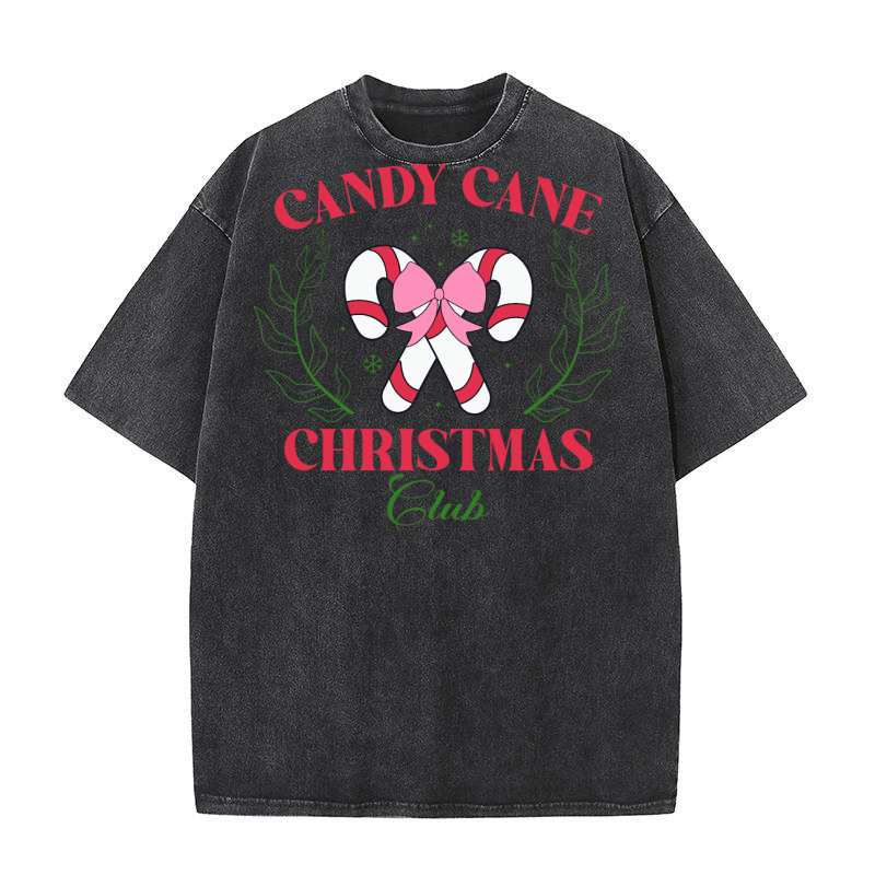 Christmas vintage candy club Washed T-Shirt