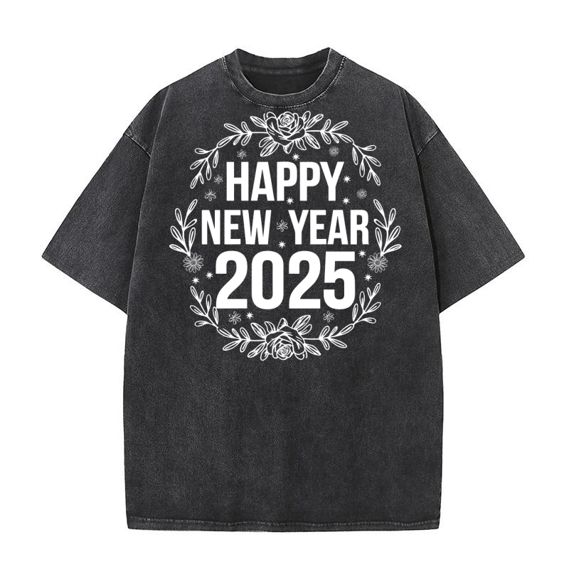 Happy New Year 2025  13 Washed T-Shirt