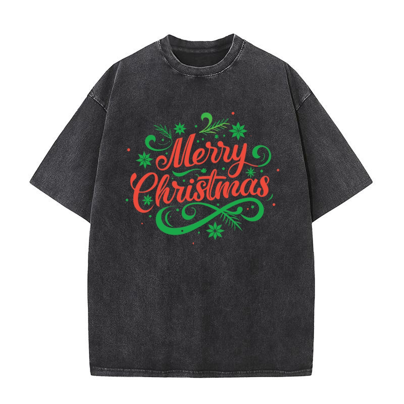 ho ho  ypography vector christmas theme design Washed T-Shirt