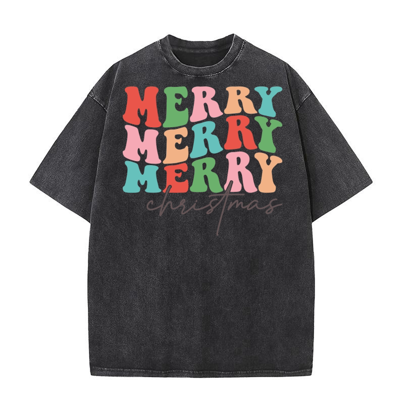 Merry Christmas 38 06 Washed T-Shirt
