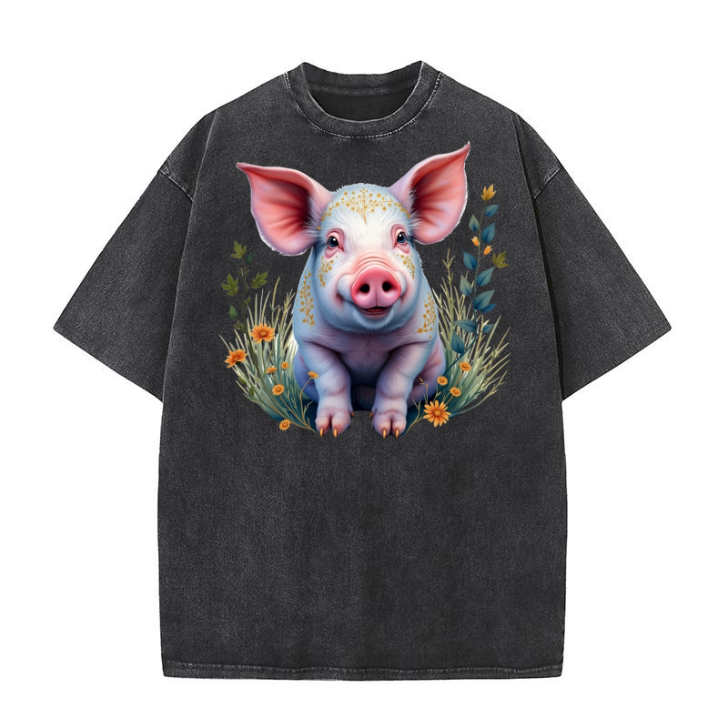 Pig Fur Pink Washed T-Shirt