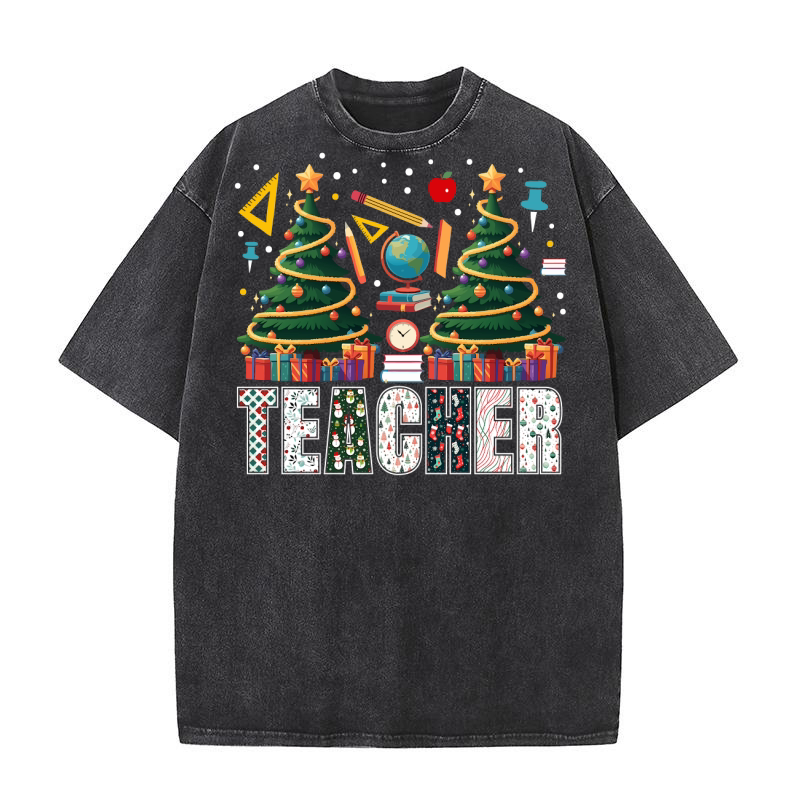 Teacher Christmas 1.01 Washed T-Shirt