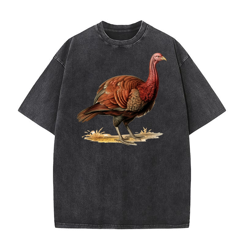 Thanksgiving Funny Turkey 05 Washed T-Shirt