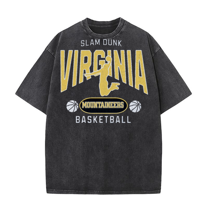 Virginia Mountaineers basketball Washed T-Shirt