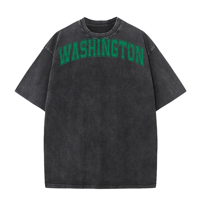 Washington distressed Washed T-Shirt