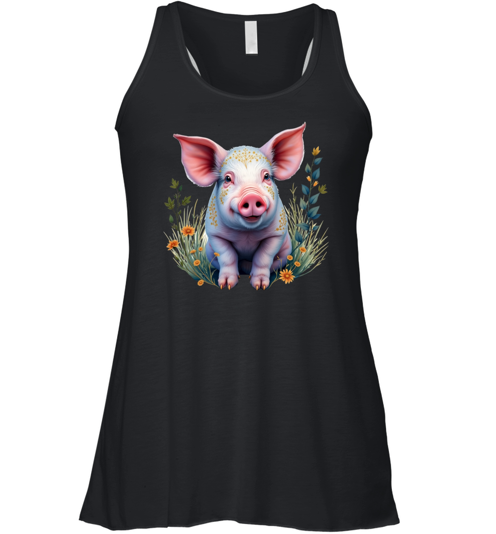 Pig Fur Pink Women's Flowy Tank Top