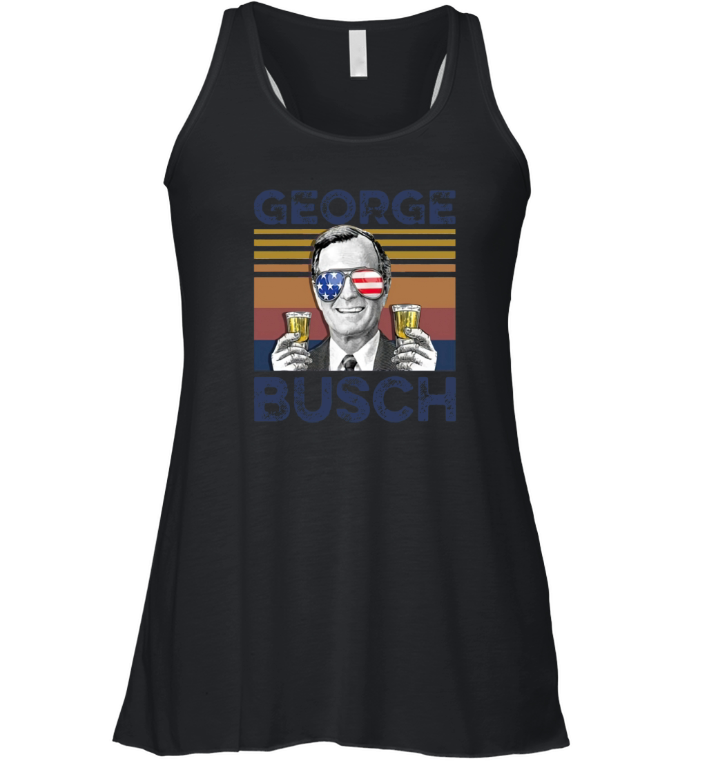 Vintage George W. Bush Busch 4th Of July Independence Day shirth Women's Flowy Tank Top