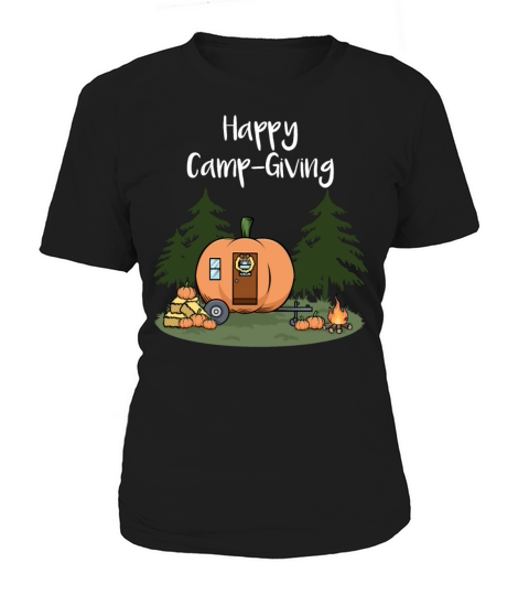 Thanksgiving Camping Pumpkin Pie Turkey Camper Women's T-Shirt