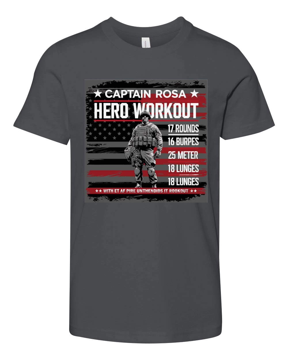 Captain Rosa Hero Workout for tribute Youth Unisex Jersey Tee