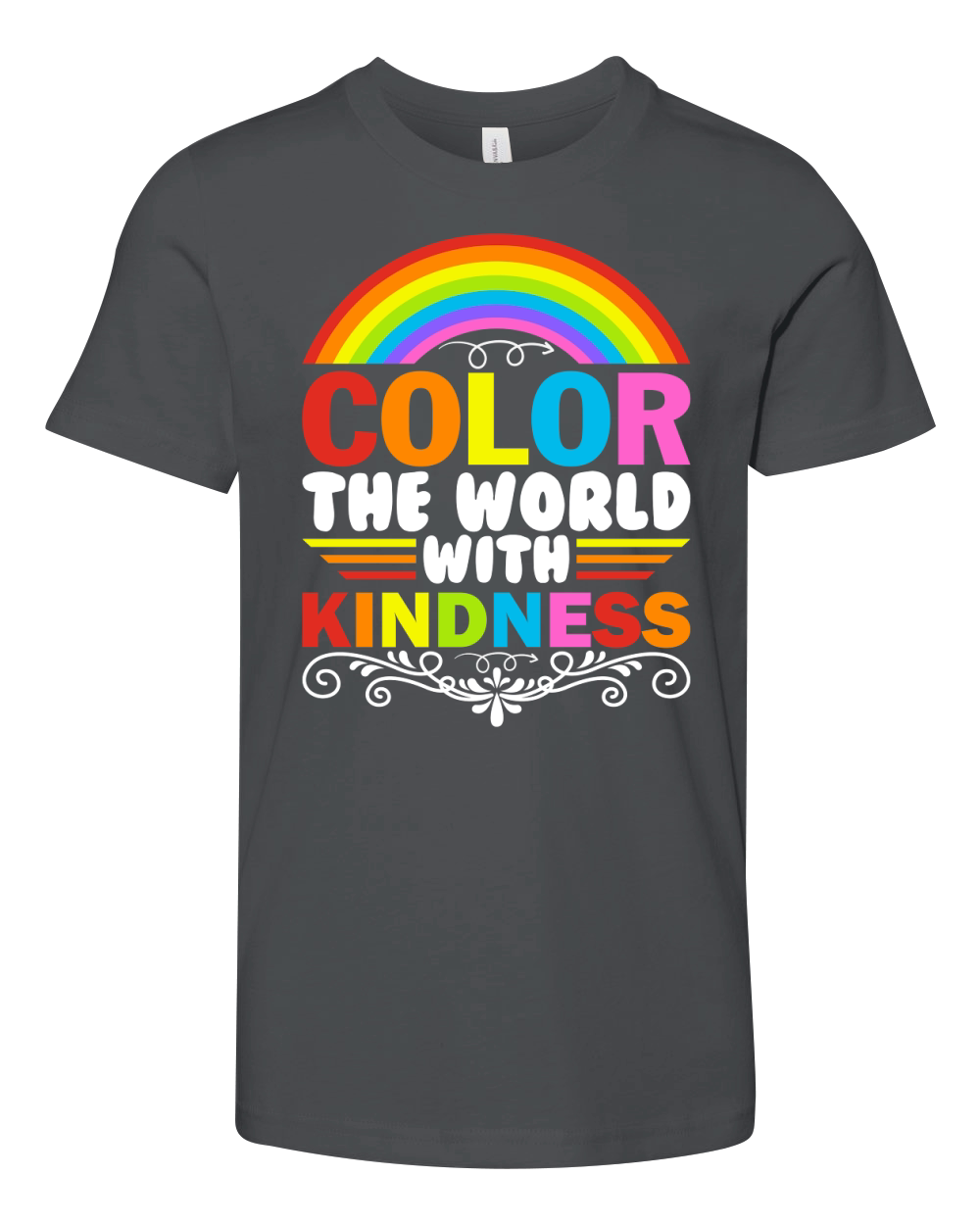 Color The World With Kindness Youth Unisex Jersey Tee