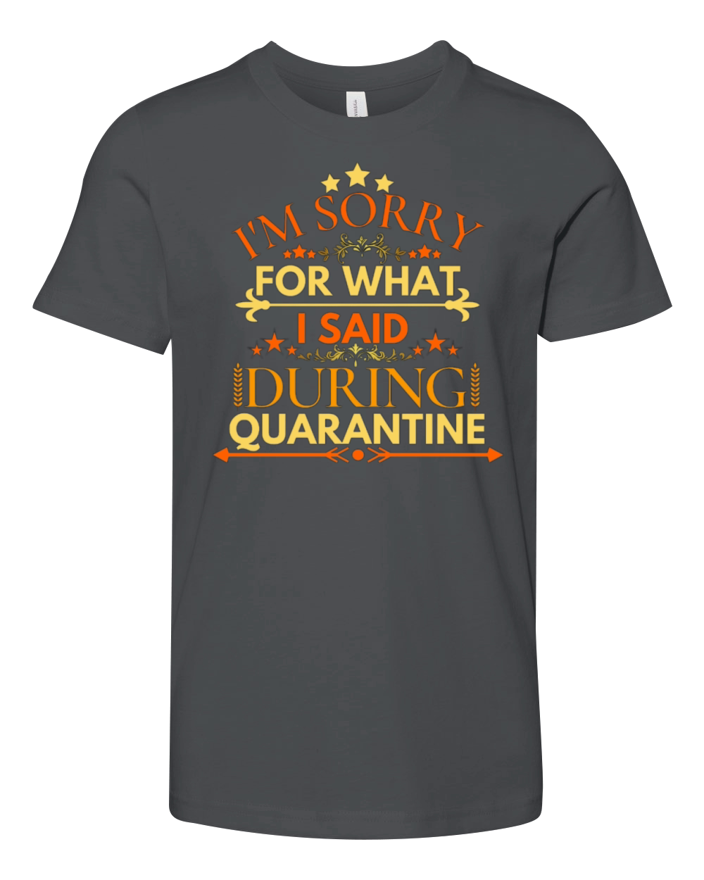 IM SORRY FOR WHAT I SAID DURING QUARANTINE Youth Unisex Jersey Tee