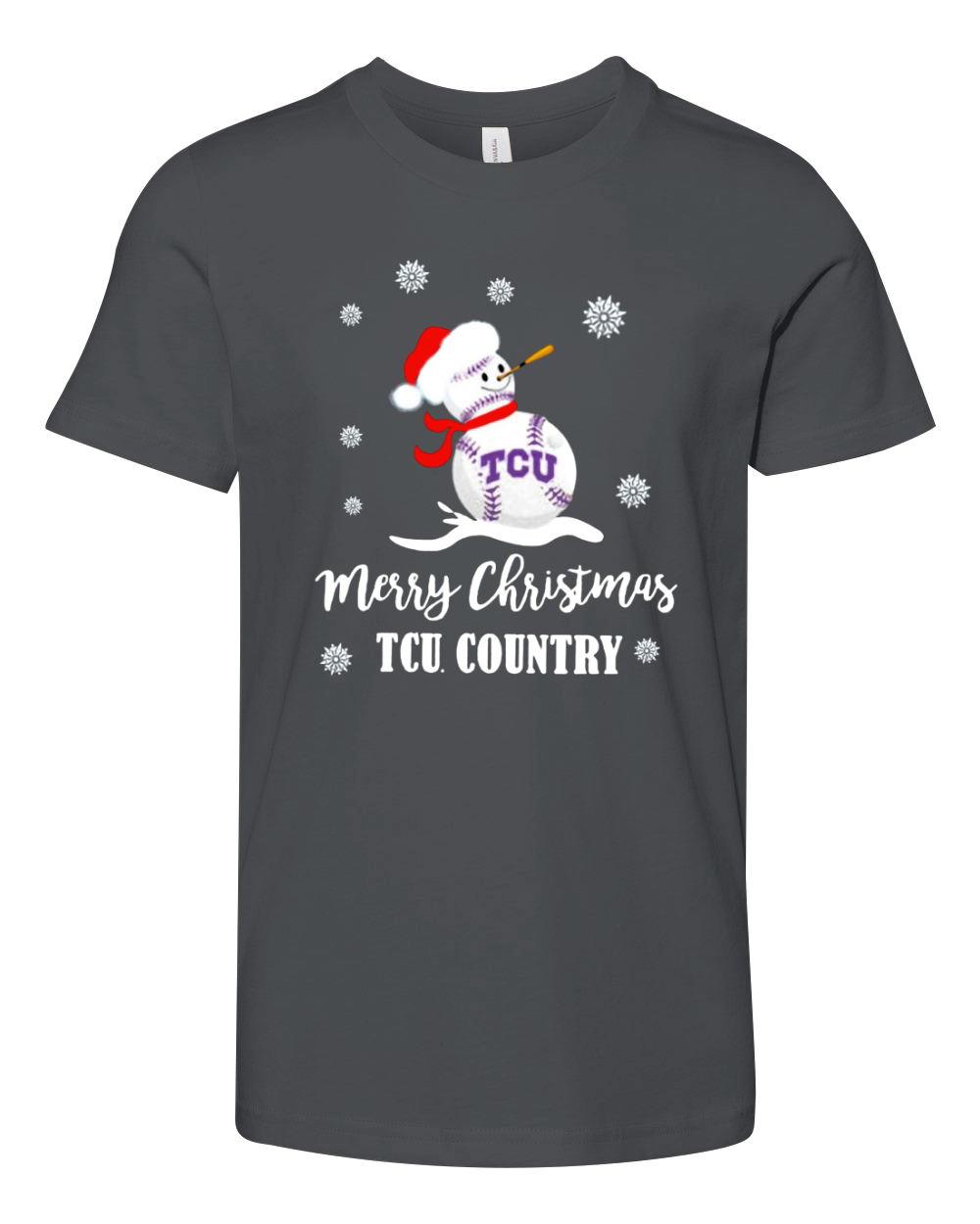 Merry Christmas TCU country Youth Unisex Jersey Tee