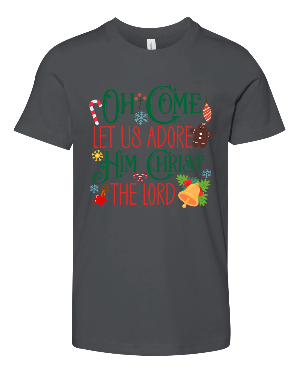 Oh Come Let Us Adore Him Christ The Lord Youth Unisex Jersey Tee