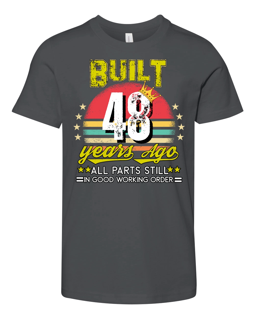 Vintage Birthday 48 Youth Unisex Jersey Tee