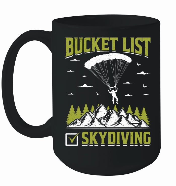Bucket list skydiving 03 Ceramic Mug