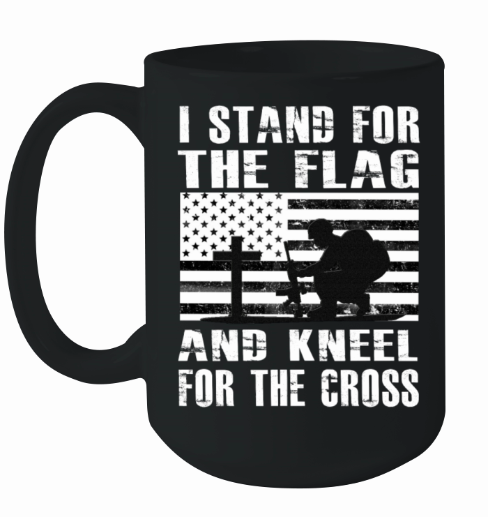 I Stand For The Flag And Kneel For The Cross Shirt Ceramic Mug