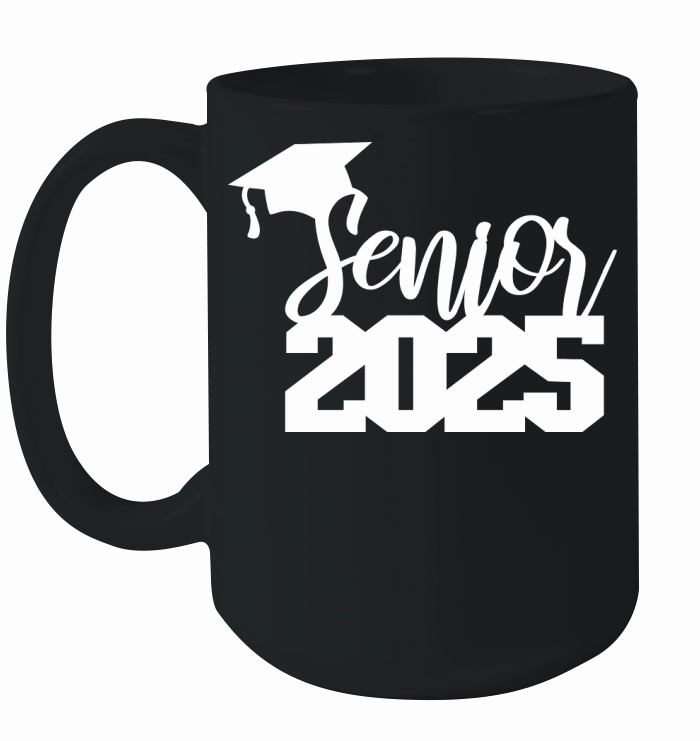 Senior 2025 small cap white Ceramic Mug