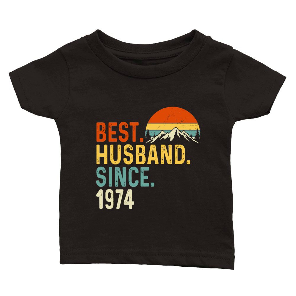 Best Husband Since 1974 Classic Baby Crewneck T-shirt
