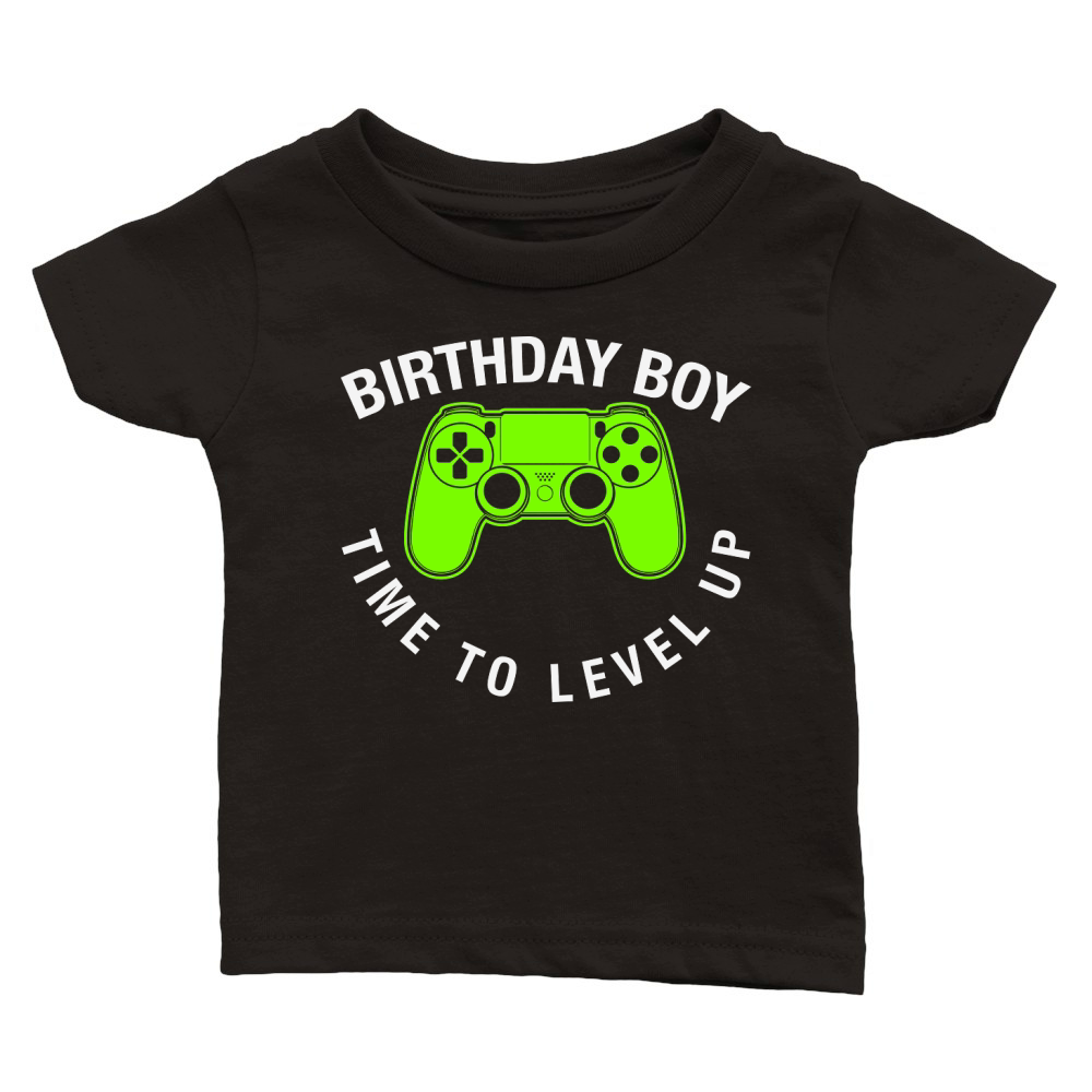 birthday boy time to level up birthday Classic Baby Crewneck T-shirt