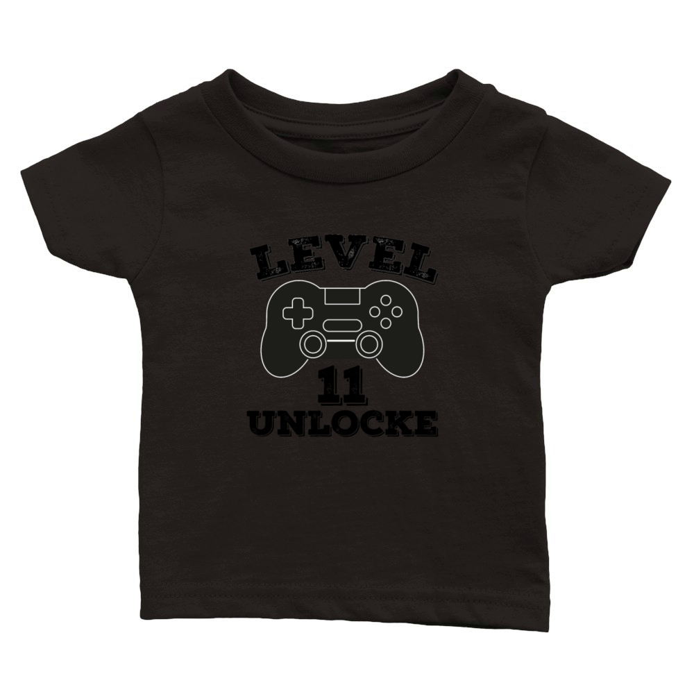 Level 11unlocked - 11th birthday gift Classic Baby Crewneck T-shirt