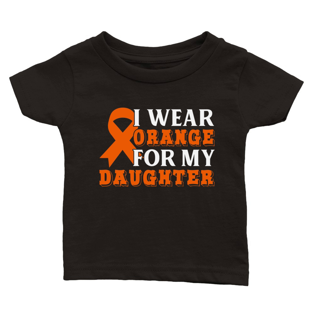 Orange  For My Daughter Classic Baby Crewneck T-shirt