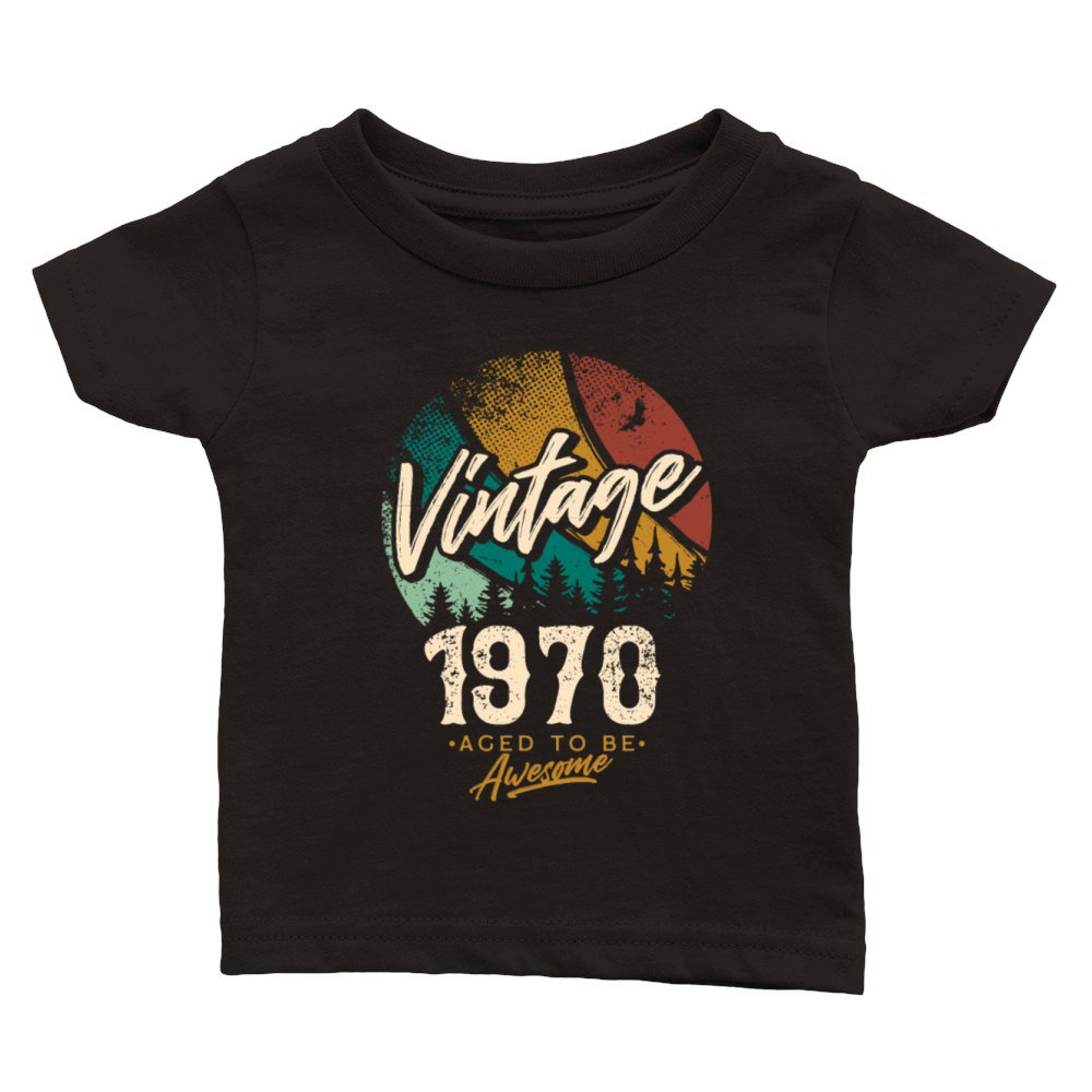Vintage 1970 birthday gifts for men women bday Classic Baby Crewneck T-shirt