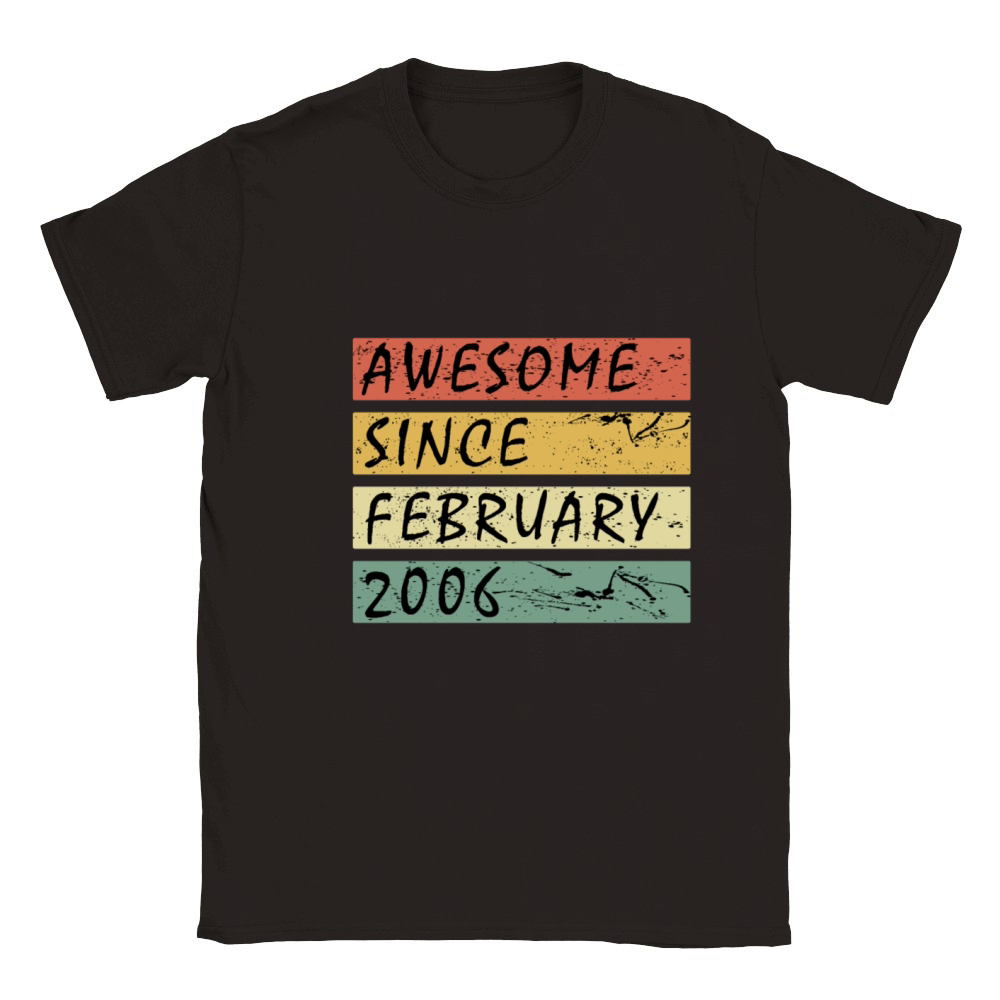 2006 vintage birthday February saying Classic Kids Crewneck T-shirt