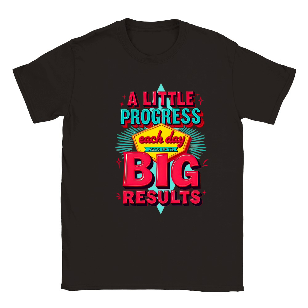 a little progress Each day Big results Classic Kids Crewneck T-shirt