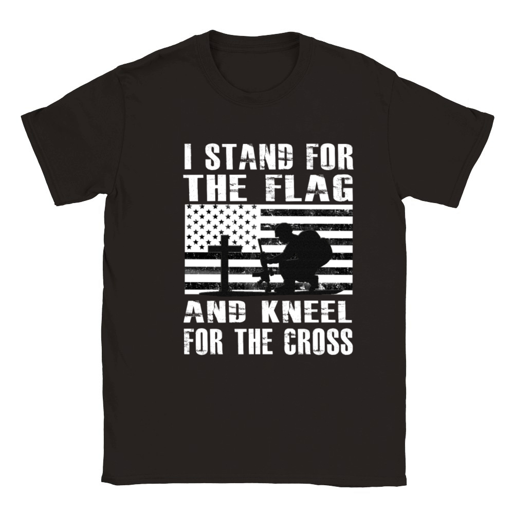 I Stand For The Flag And Kneel For The Cross Shirt Classic Kids Crewneck T-shirt