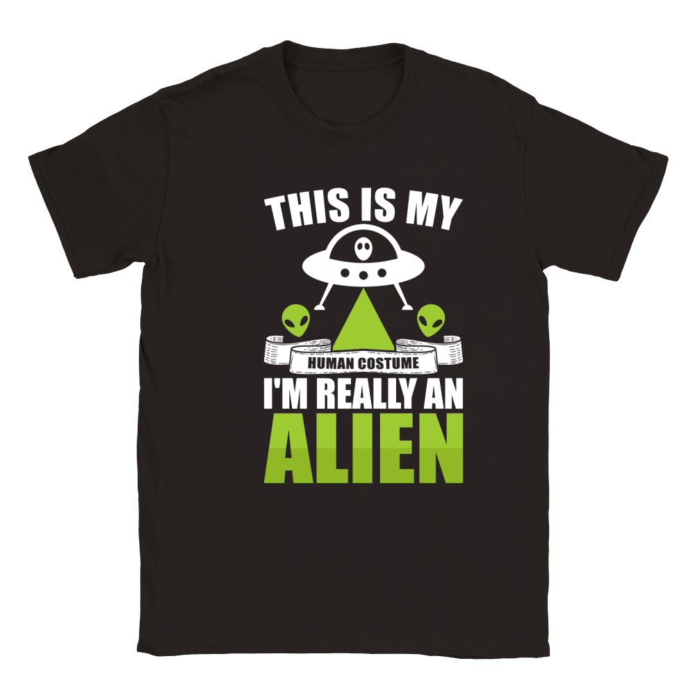 Vintage UFO Alien This Is My I Am Really An Alien Classic Kids Crewneck T-shirt