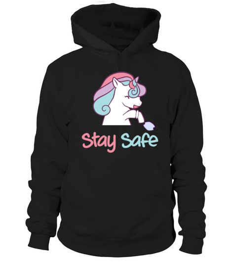 unicorn stay safe Hoodie Unisex