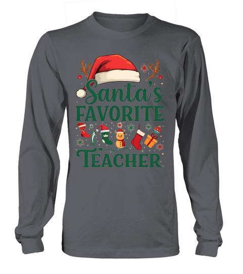 Santas Favorite Teacher 9 Long sleeved Unisex