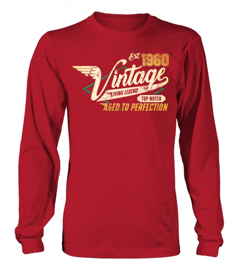 Vintage 1960 birthday gifts Born 60 Bday Gift Long sleeved Unisex