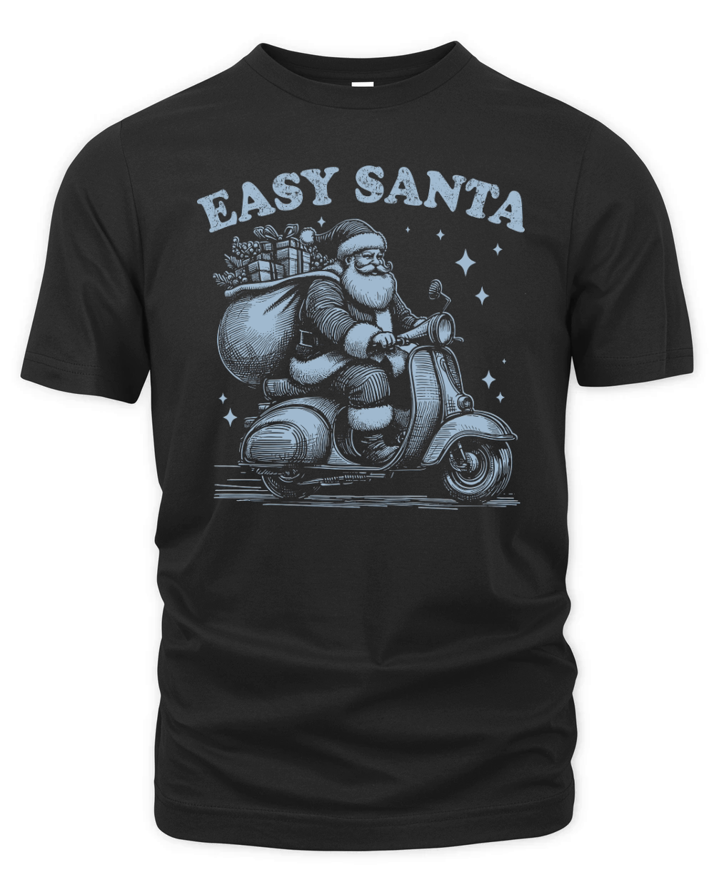 Easy Santa Riding Scooter D Grey Organic Unisex T-shirt