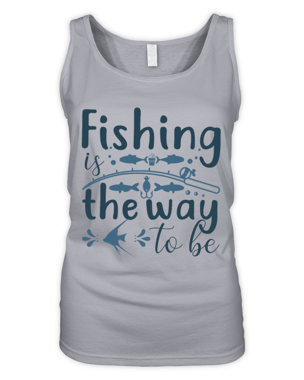 Anglers fish for a fish on the lake Organic Women's Tank Top