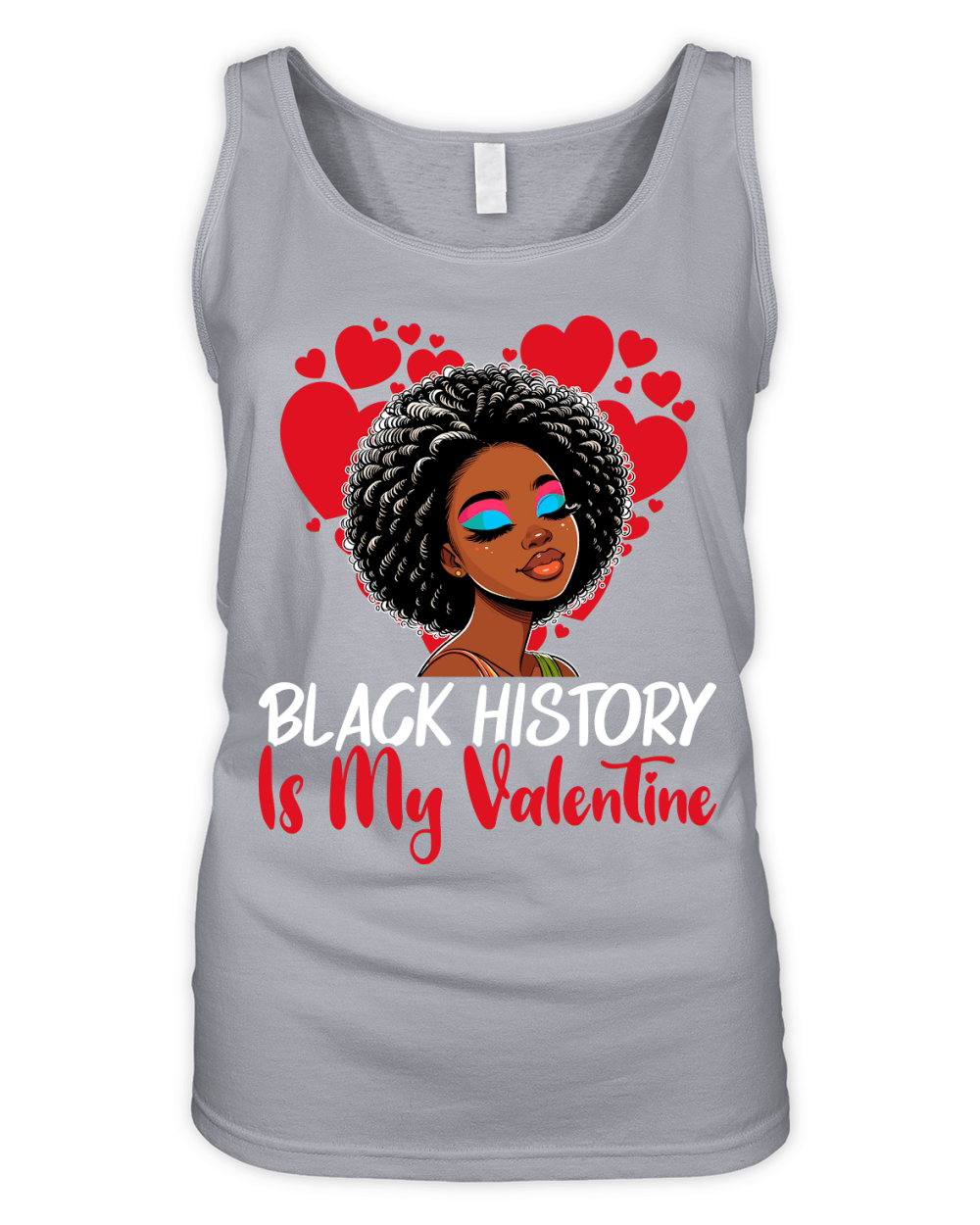 black history is my valentine 23 Organic Women's Tank Top