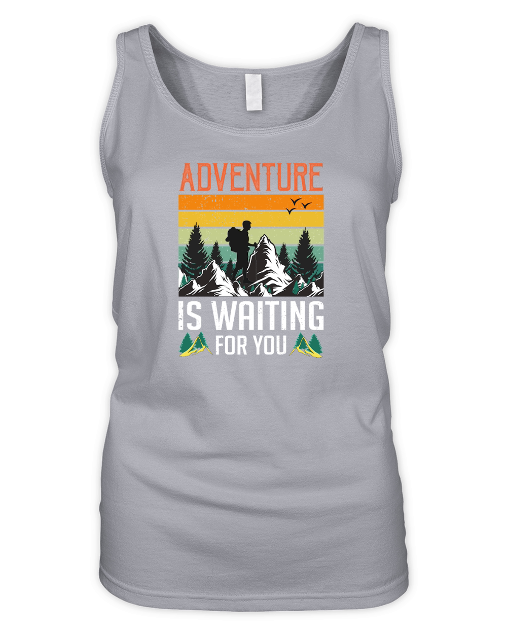 Hiking   Adventure is waiting for you Organic Women's Tank Top