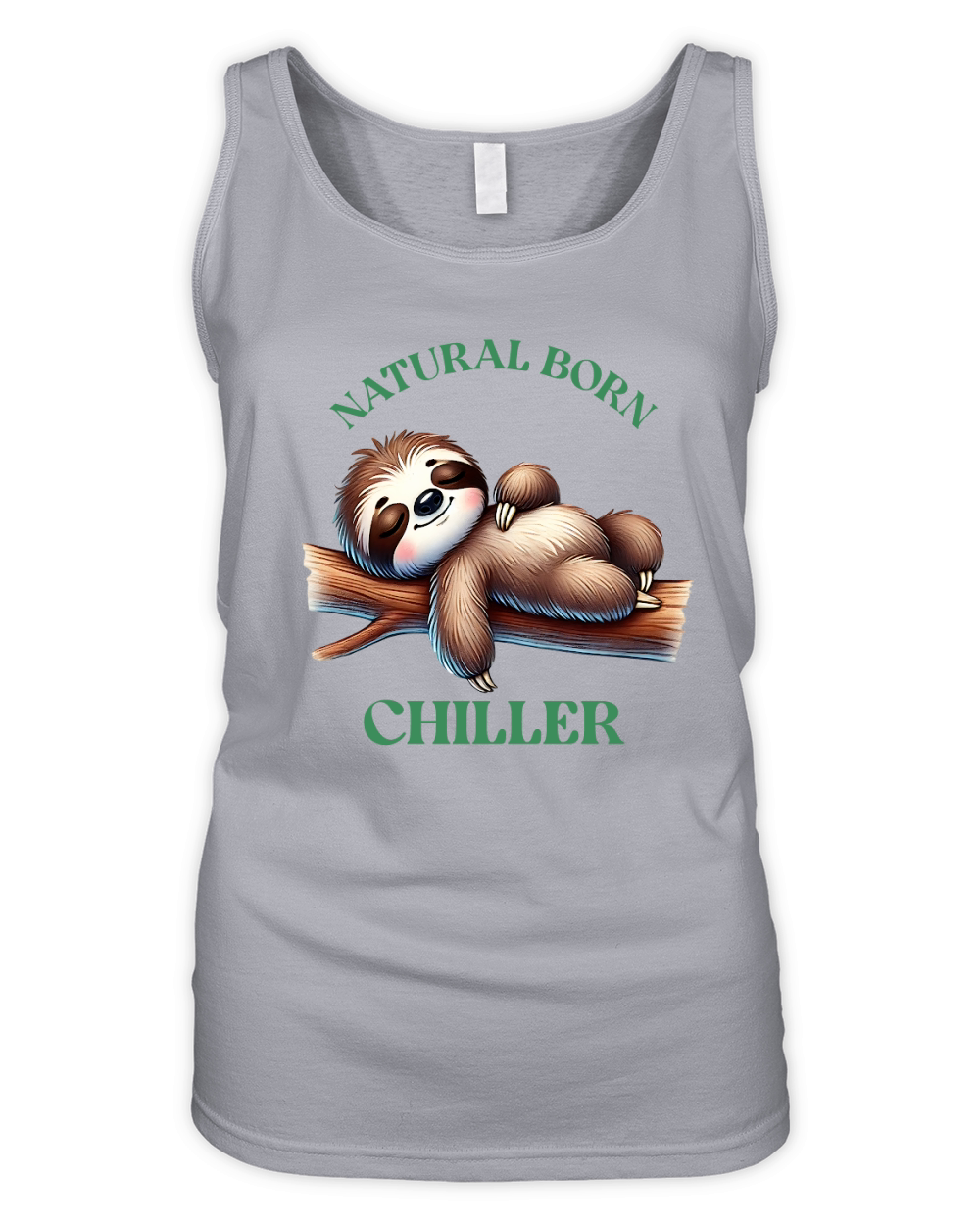 Natural Born Chiller Sloth Organic Women's Tank Top